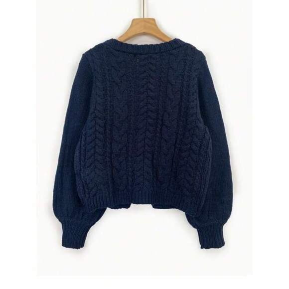 New Women's Deep V-Neck Long Sleeve Tie Front Casual Loose Comfortable Cardig - Picture 2 of 8